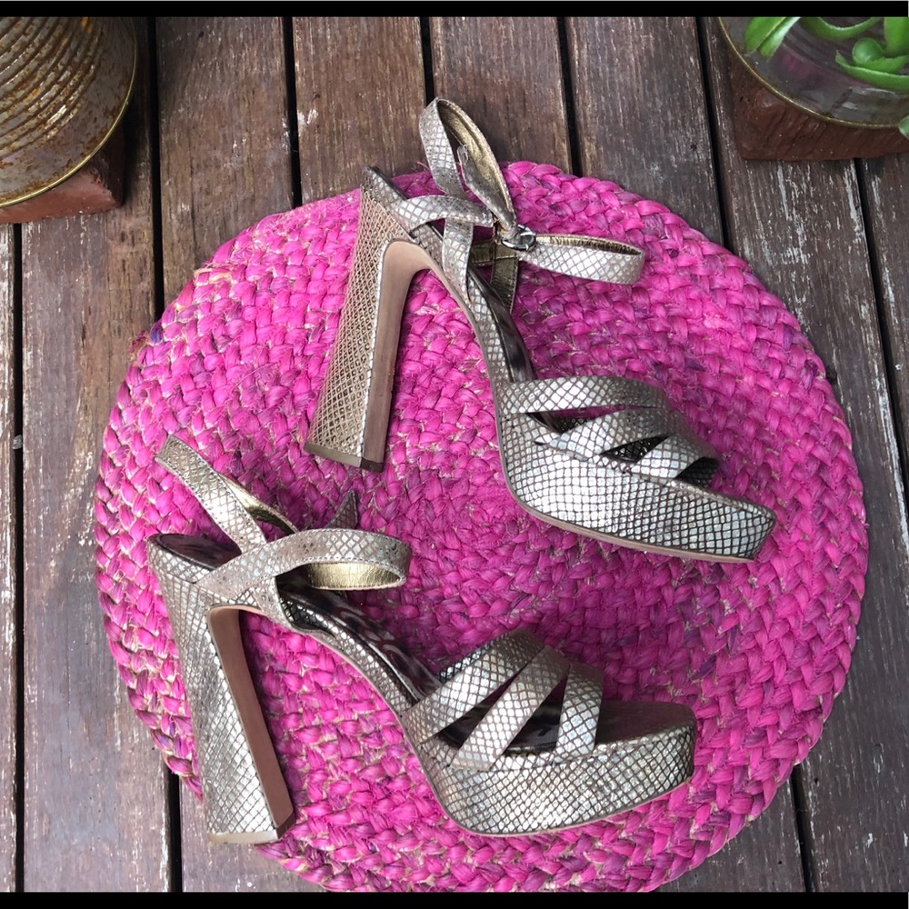 Sam Edelman Gold Platforms - Size 11
